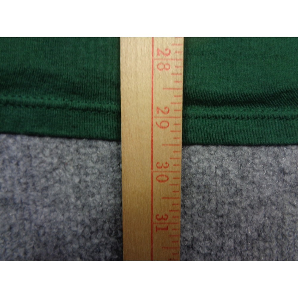 Vintage Jerzees Graphic Shirt L Green Equestrian Horse Riding Jockey Art Pocket - Picture 11 of 12